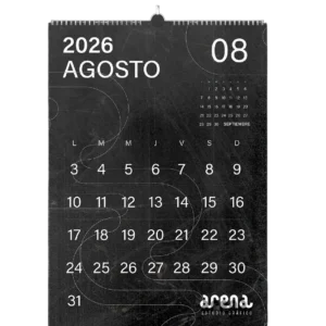 Calendario de Pared Arena 2026 — Grid Visual